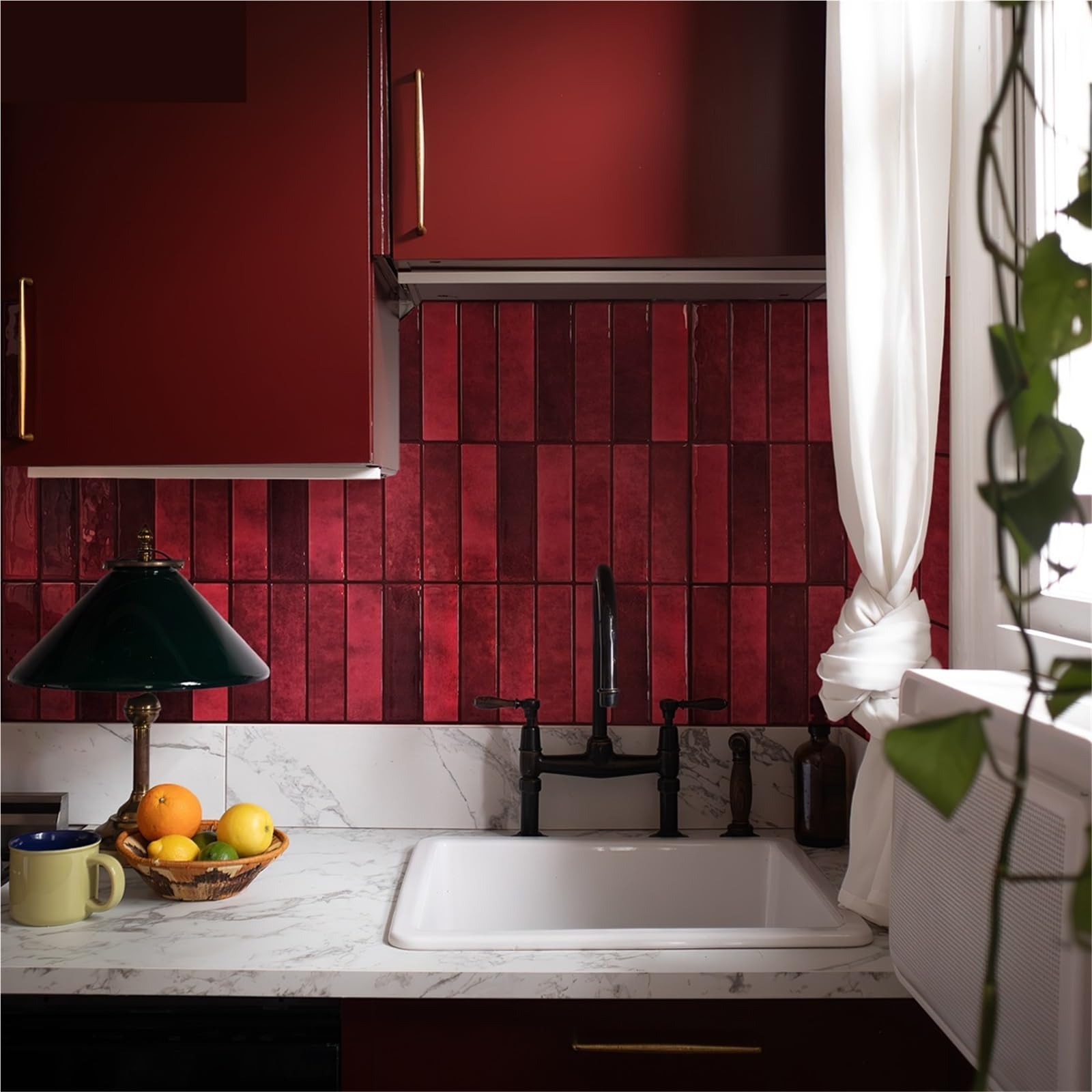 Adesivi per Piastrelle 1/5/10/30 Pezzi 3D Peel And Stick Backsplash 11,4" x 9" Piastrelle autoadesive for Cucina Bagno Piastrelle da Parete Decorazione murale Fai da Te(5Pcs)