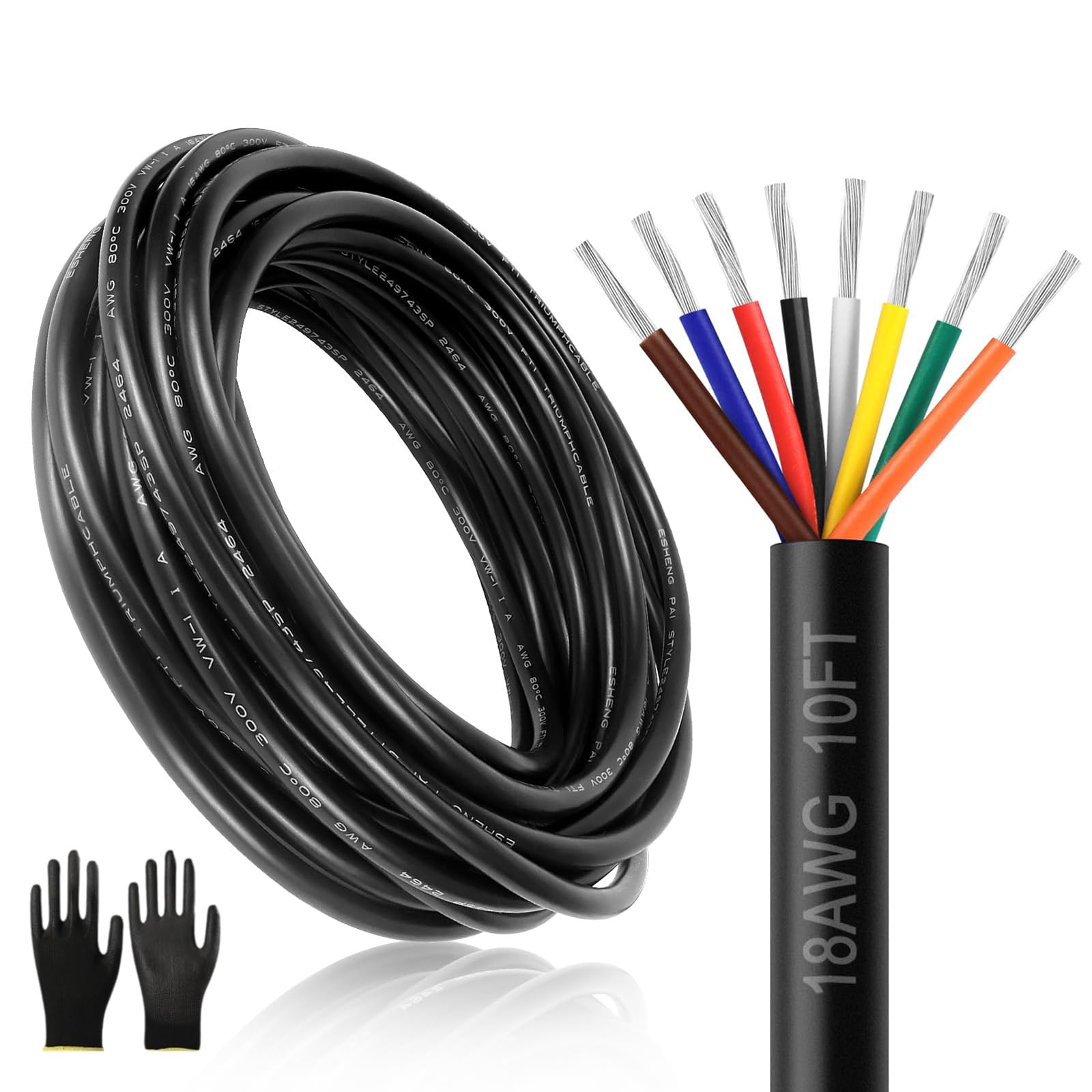 Cable de cobre libre de oxígeno de 8 núcleos para carga eficiente de vehículos eléctricos