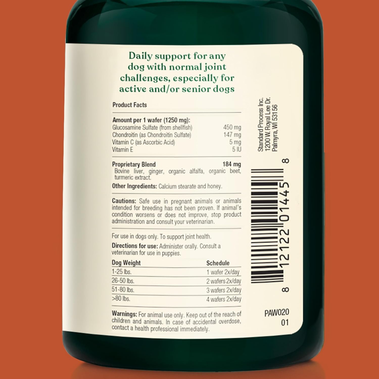Spirited Paw Joint + Mobility - Joint Support & Comfortable Mobility for Dogs - Beet Root, Turmeric Extract & Ginger - Includes Antioxidants and Vitamins C & E - 100 Chewable Wafers