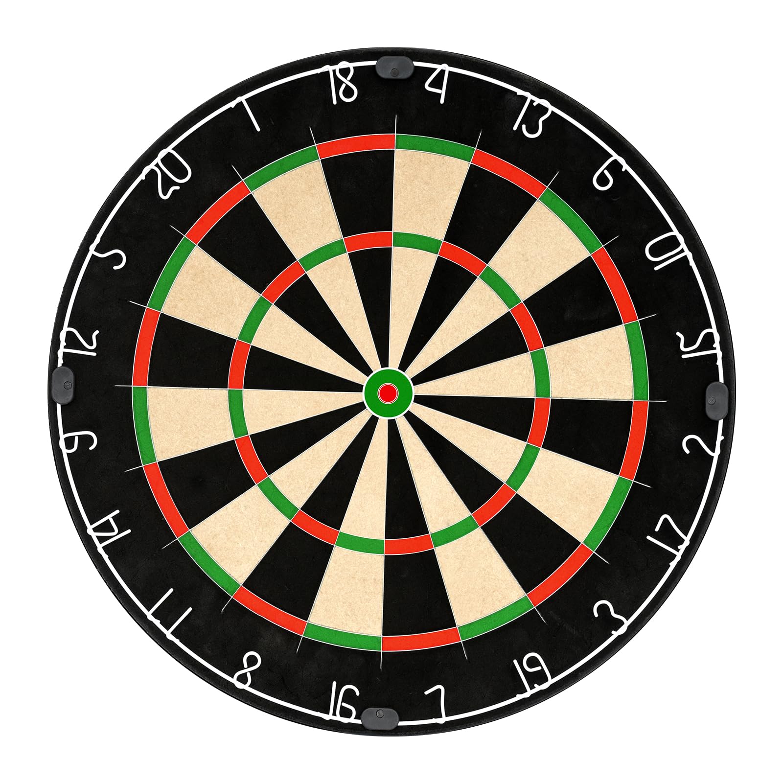 Jeu de fléchettes professionnel en poils de 45,7 cm - Cible de fléchettes en sisal avec 12 pointes en acier - Système sans fil pour réduire les rebonds - Cible rotative pour pub, famille, bureau