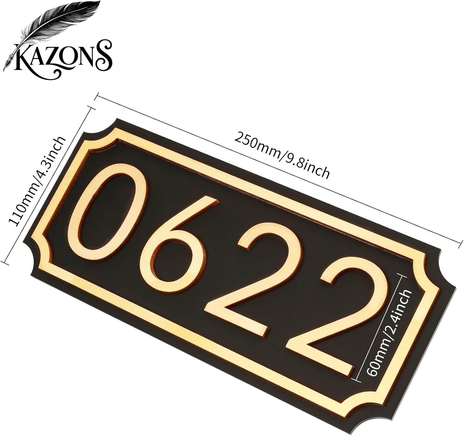 House Numbers for Outside, Address Plaques, Mailbox Numbers, 2 Sets of Numbers from 0-9, Personalized Address Signs for House, Mailbox, Apartment, Office, Hotel, Classroom, Non-metal House Numbers