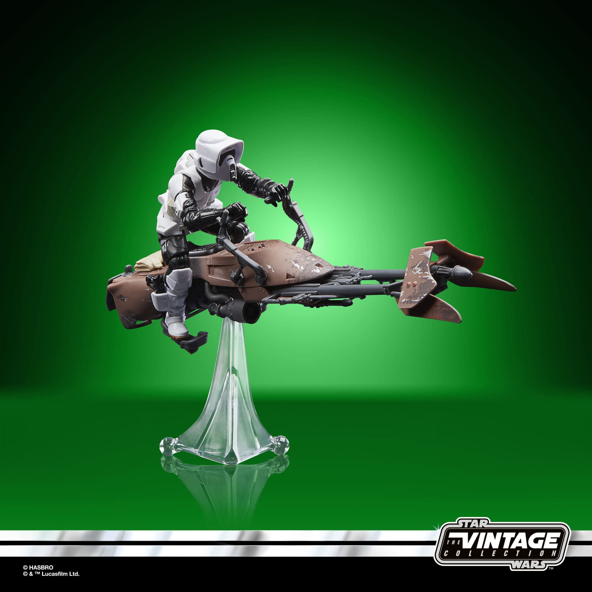 スターウォーズ　SPEEDER BIKE/ STAR WARS Hasbro Speeder Bike With Scout Trooper & Grogu Figurka Star