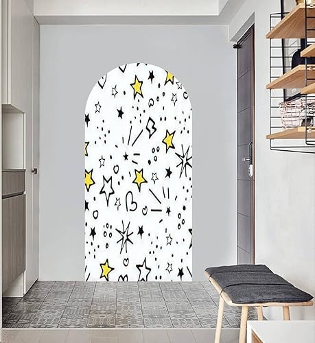 Miniatura 6 de Calcomanía de pared de arco sin costuras para niños y niñas, papel de envolver textiles, papel de regalo para verano, primavera, papel tapiz