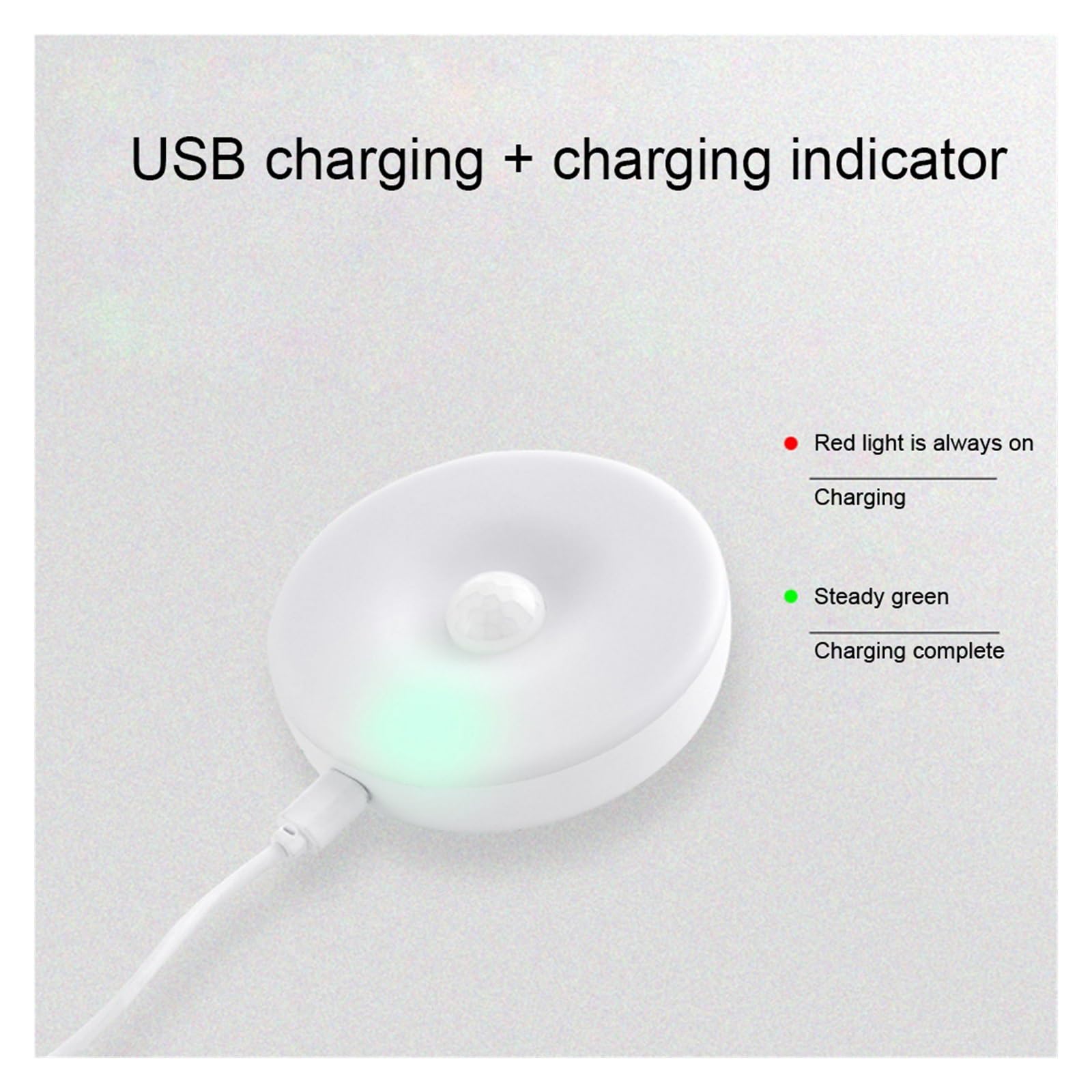 Luces Bajo Armario Lámpara De Noche Luz LED Con Sensor Movimiento, Luces Nocturnas PIR Recargables, Iluminación For Armario, Escalera, Interior, Baño(Warm White,6pcs)