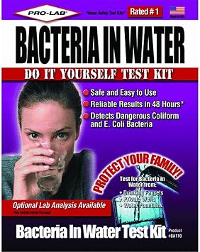 PRO-LAB Bacteria in Water Test Kit - Includes Expert Consultation, Pre-Paid Return Mailer, Emailed Mold Report $40 Fee Required For AIHA Lab Analysis