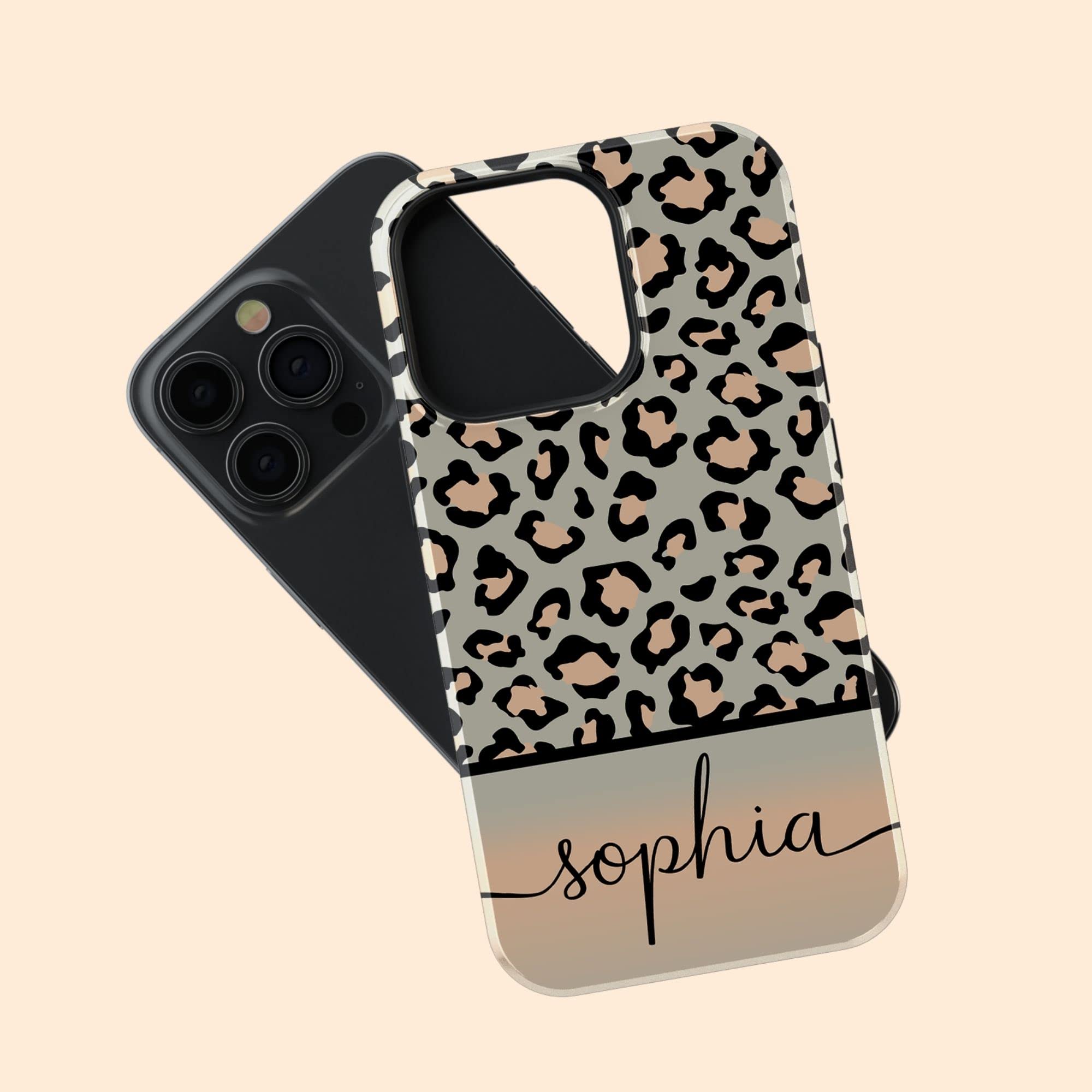 Custodia IPhone Personalizzata Stampa Leopardata | Morbida TPU Antiscivolo Per 15-6
