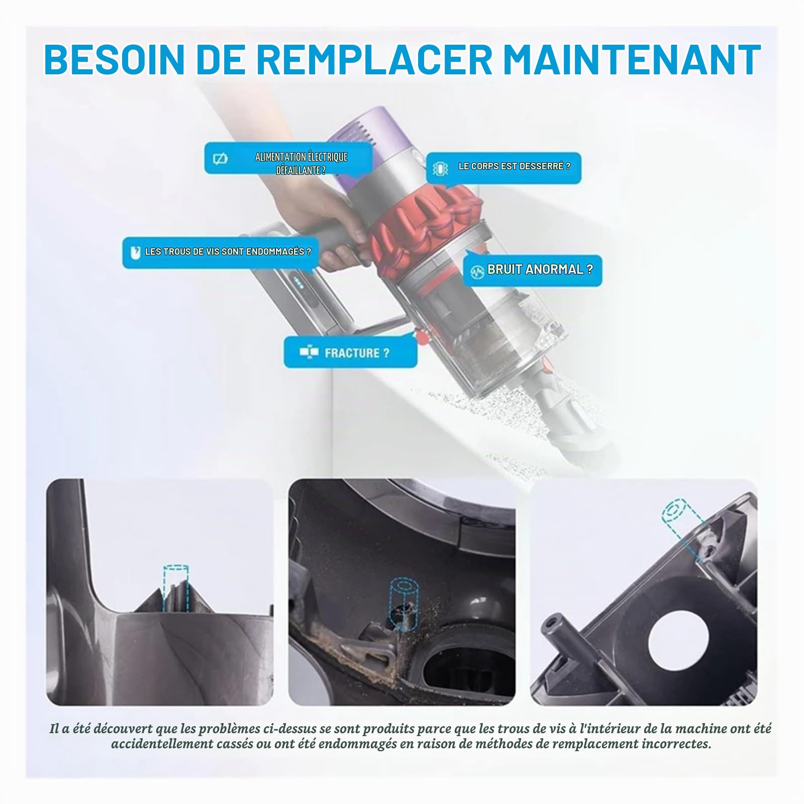 Boîtier De Remplacement De L'assemblage du Corps Principal, Compatible avec L'aspirateur Dyson, V11 SV14