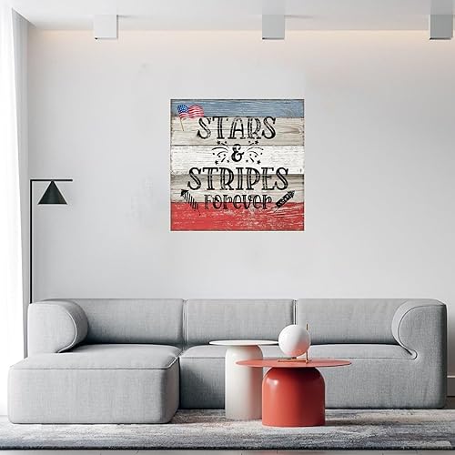 Miniatura 5 de Decoración de pared para sala de estar, diseño de estrellas y rayas patrióticas, calcomanías de pared para el refrigerador, parachoques, tienda de