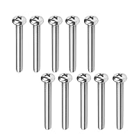 Vista 23 de MroMax 30 tornillos de máquina Phillips de cabeza plana M2 x 0.197 in, acero inoxidable 304 18-8, rosca completa, tornillos de cabeza cruzada gris