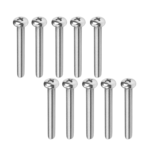 Miniatura 23 de MroMax 30 tornillos de máquina Phillips de cabeza plana M2 x 0.197 in, acero inoxidable 304 18-8, rosca completa, tornillos de cabeza cruzada gris