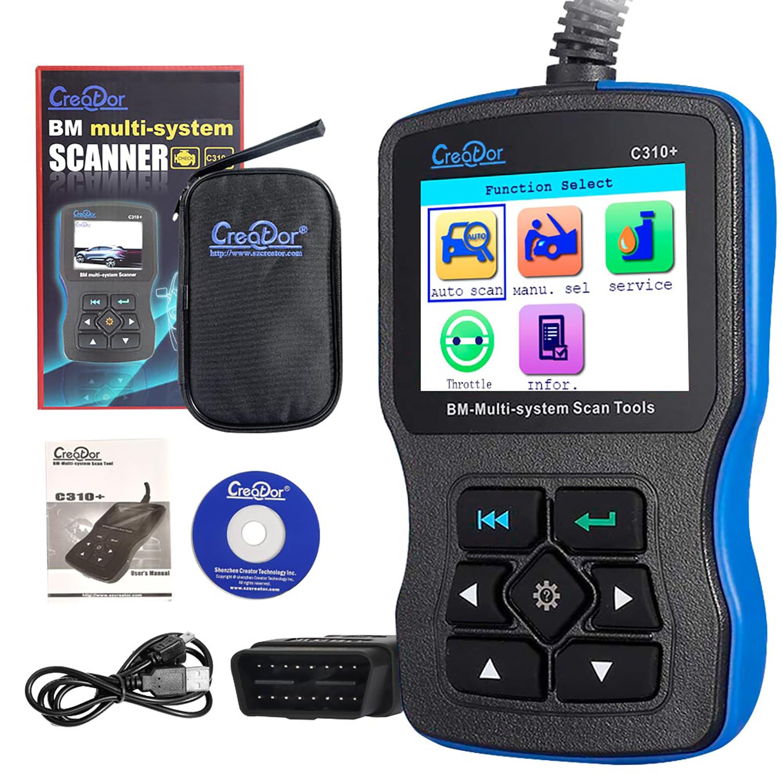 Creator C310+ Code Reader C310 Multi System Scan Tool Compatible for Diagnostic Tool