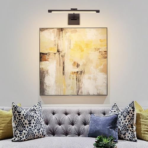 Miniatura 7 de Xbuyee Luz LED para pintura, luz de arte ajustable de 16.54 pulgadas y 9 W para pared, lámpara de pared de galería para trabajos de exhibición,