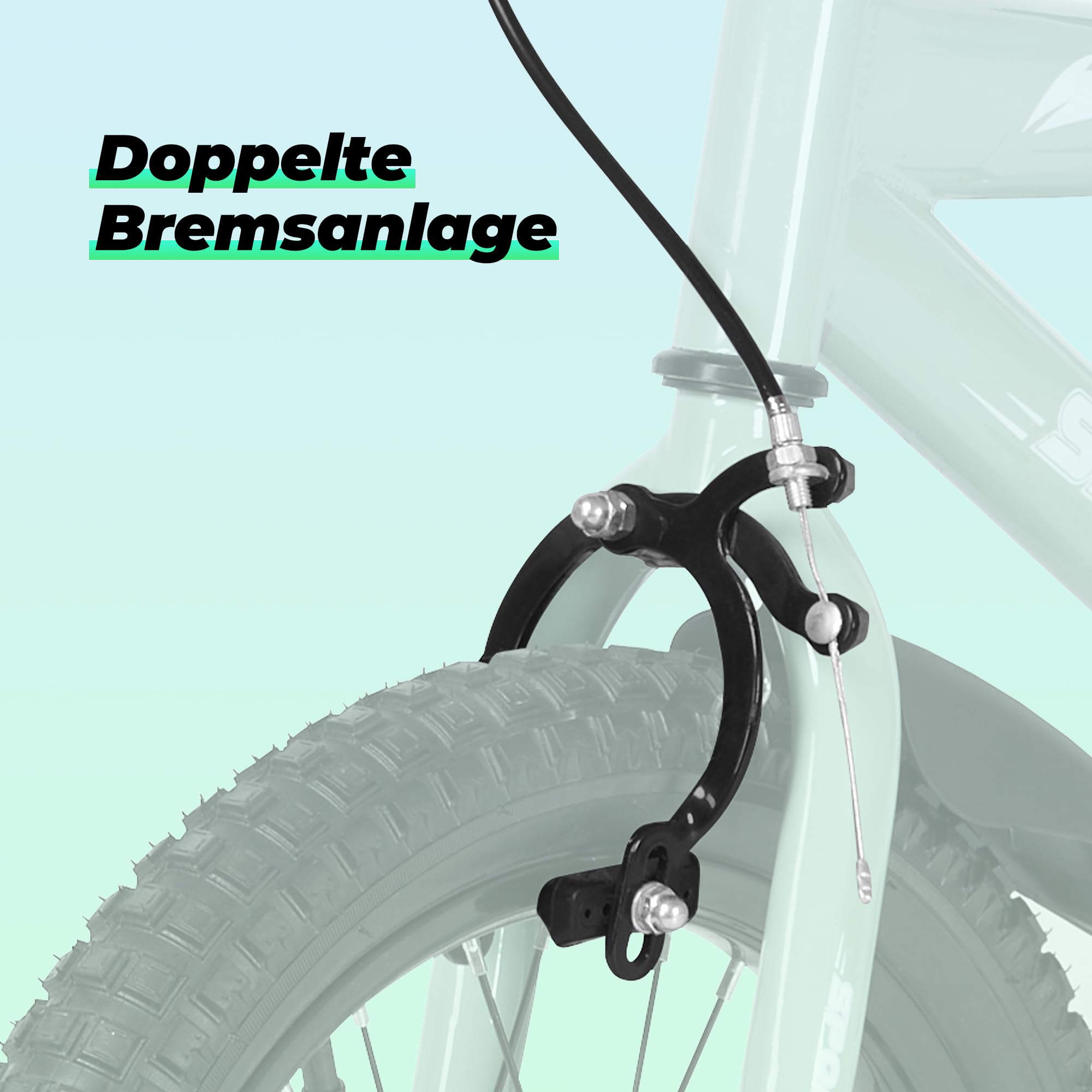 BODIOO Kinder Fahrrad 12 Zoll Kinderfahrrad mit verstellbarem Sitz, Dualbremsen, Stützrädern, Reflektor und Schutzblech, geeignet für Fahrer von 84 bis 97 cm