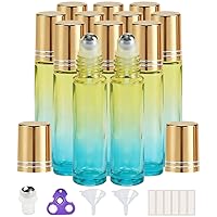 Vista 42 de PrettyCare Paquete de 12 botellas de rodillo de aceite esencial de 0.3 fl oz con bola de rodillo de acero inoxidable – Botellas de vidrio rosa