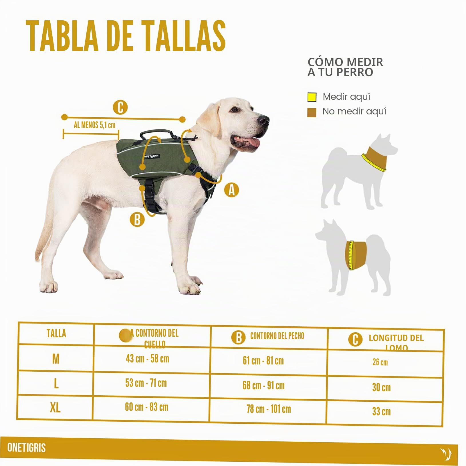 OneTigris CAMELUS Mochila para perros, para camping, senderismo, para perros de tamaño M/L (L, verde Ranger)