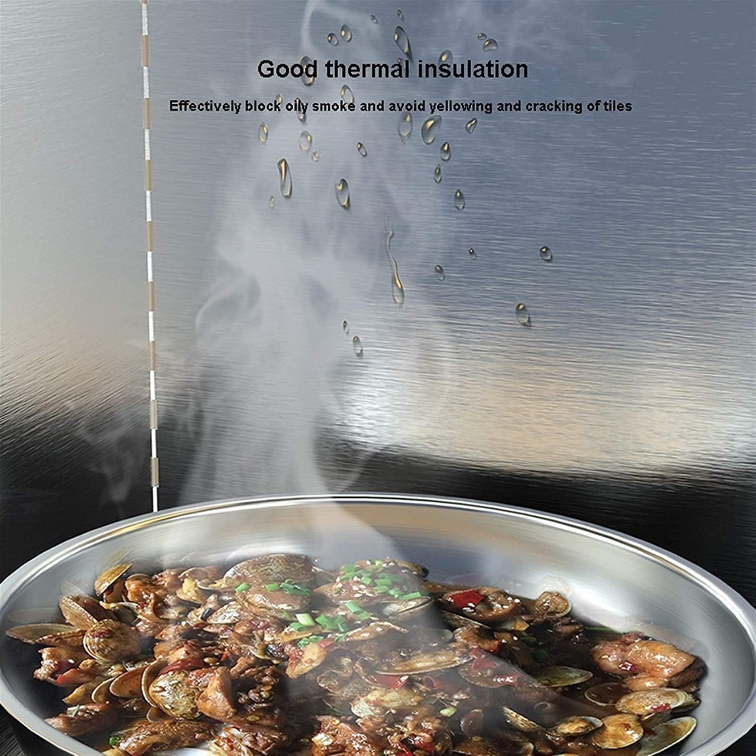 Splatter Screens Kitchen Cooking Frying Pan Oil Splash Screen Cover Gas Stove Splatter Shield Guard Oil Divider Splash Proof Baffle Tool (Size:50 * 50CM)