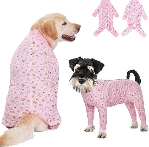 Traje de recuperación para perros grandes y medianos después de la cirugía, suave y transpirable antilamidas, alternativa al collar electrónico y