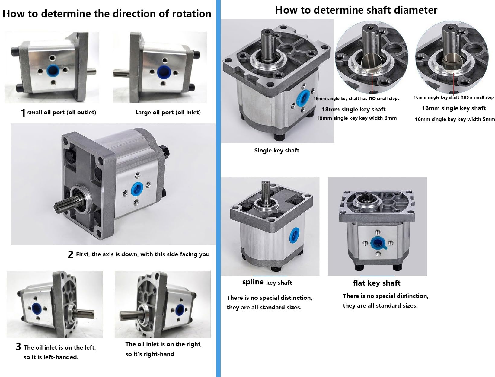Zahnradpumpe Hydraulikpumpe Getriebeölpumpe CBN-F306 CBN-F308 CBN-F310 CBN-F316 CBN-F320 KIRANDY (Farbe : CBN-F310 single key shaft)