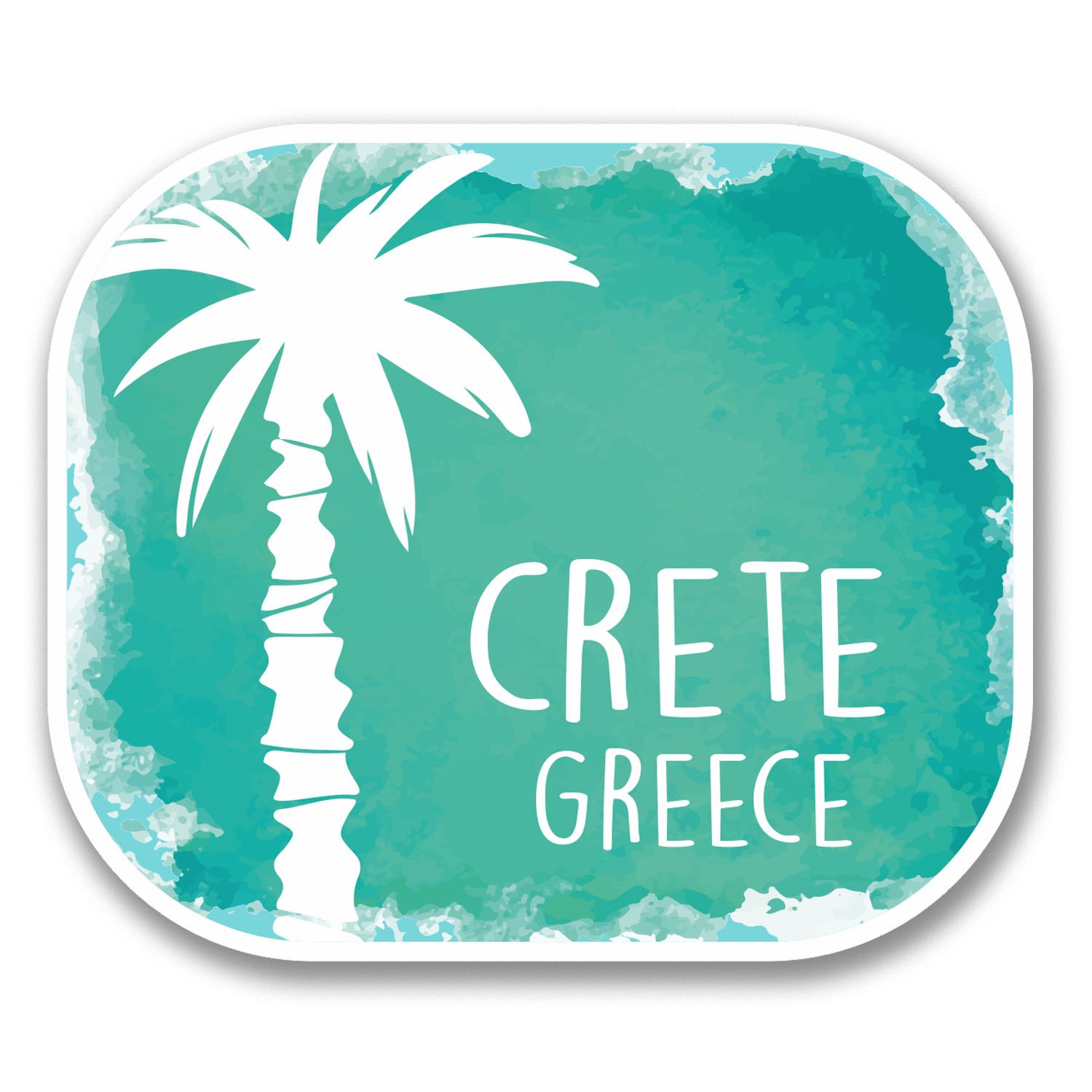 Destinationvinyl Multi X 10Cm Crete Greece Vinyl Sticker Laptop Travel Luggage Label Greek Tag #6335 (10Cm Wide X 8.5Cm Tall) Size 2