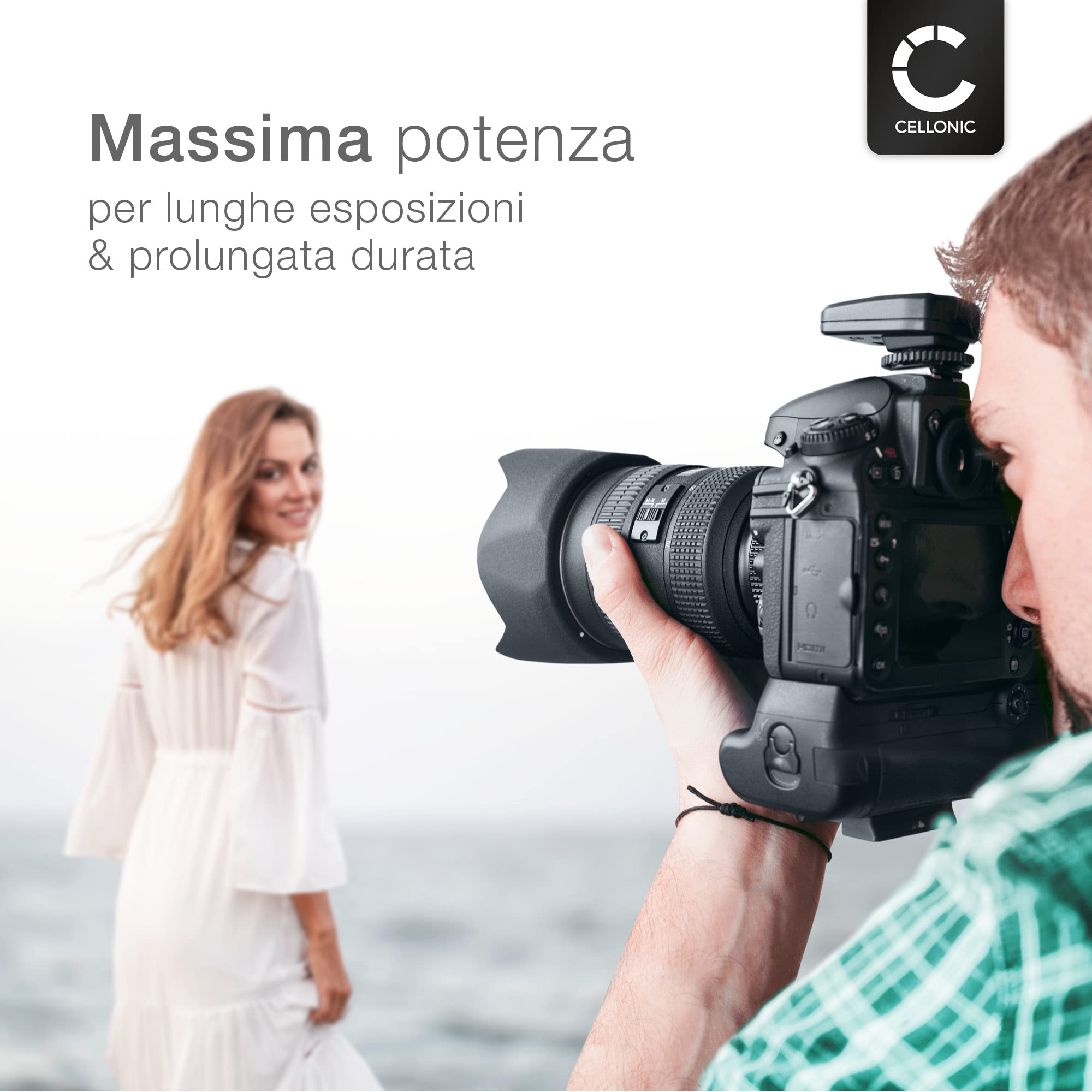 CELLONIC Impugnatura DMW-BGGH5 Compatibile con Panasonic Lumix DC-GH5 II/Lumix GH5 Battery Grip per Fotocamera Fotografia Verticale Multifunzione portabatterie DMW-BLF19