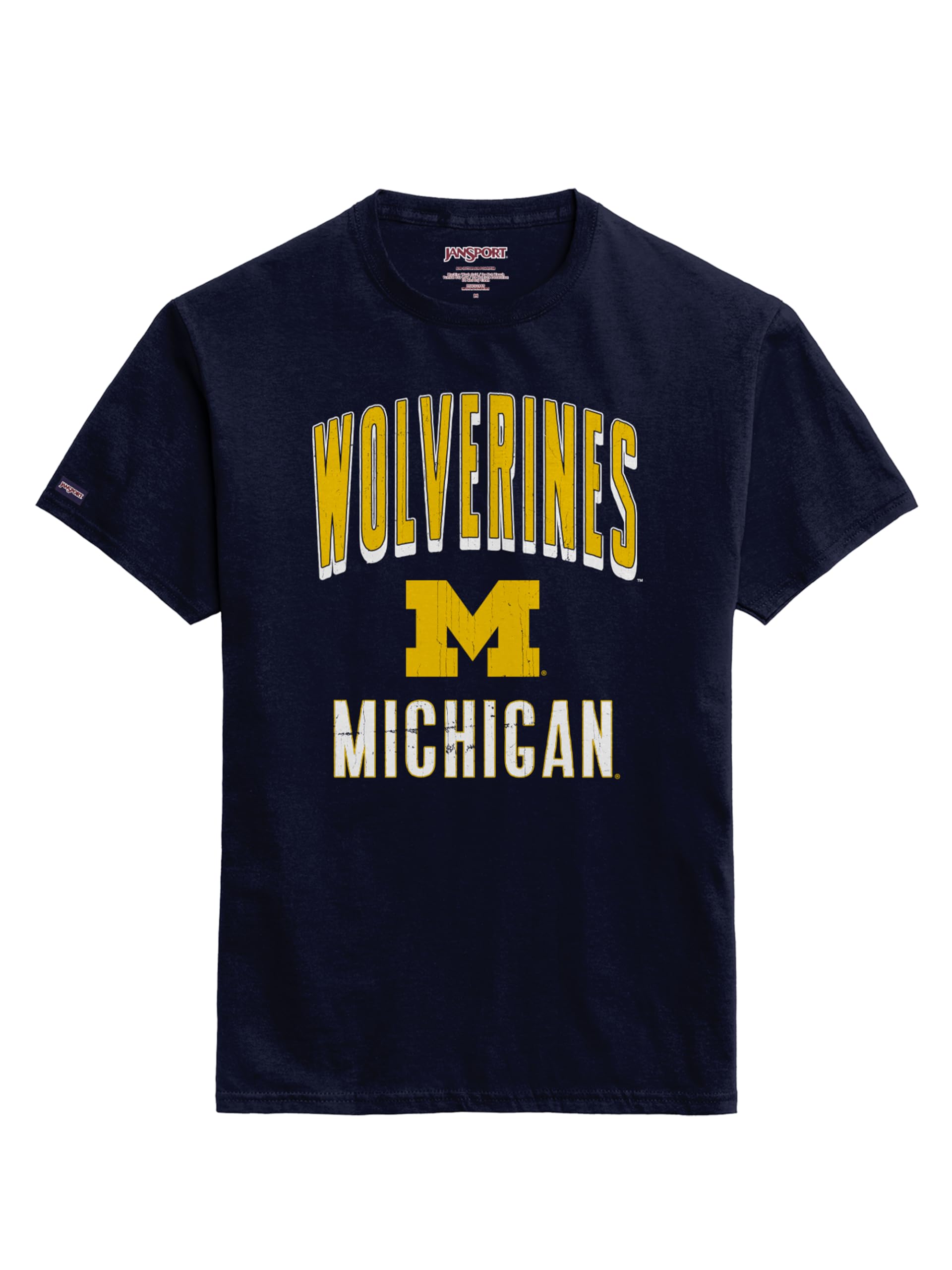 JanSport NCAA Officially Licensed Campus Short Sleeve T Shirt for Men, Soft &amp; Breathable Pre-Shrunk Cotton Crewneck T Shirt