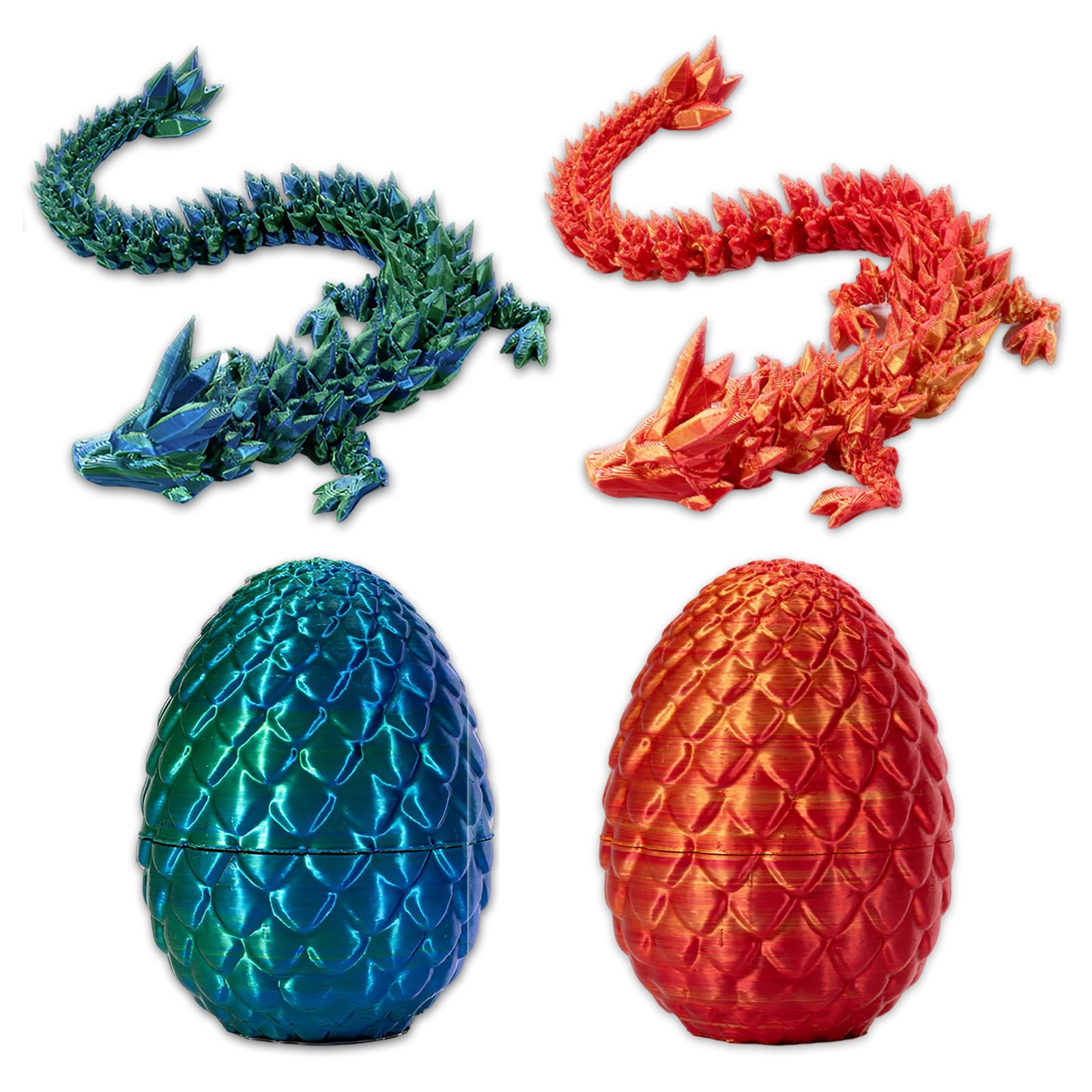3D Impreso Dragón Huevo Con, 2 Modelos de Huevos de Dragón, Para los Niños Amantes del y los Coches, Oficinas, Casas Juguetes de Escritorio