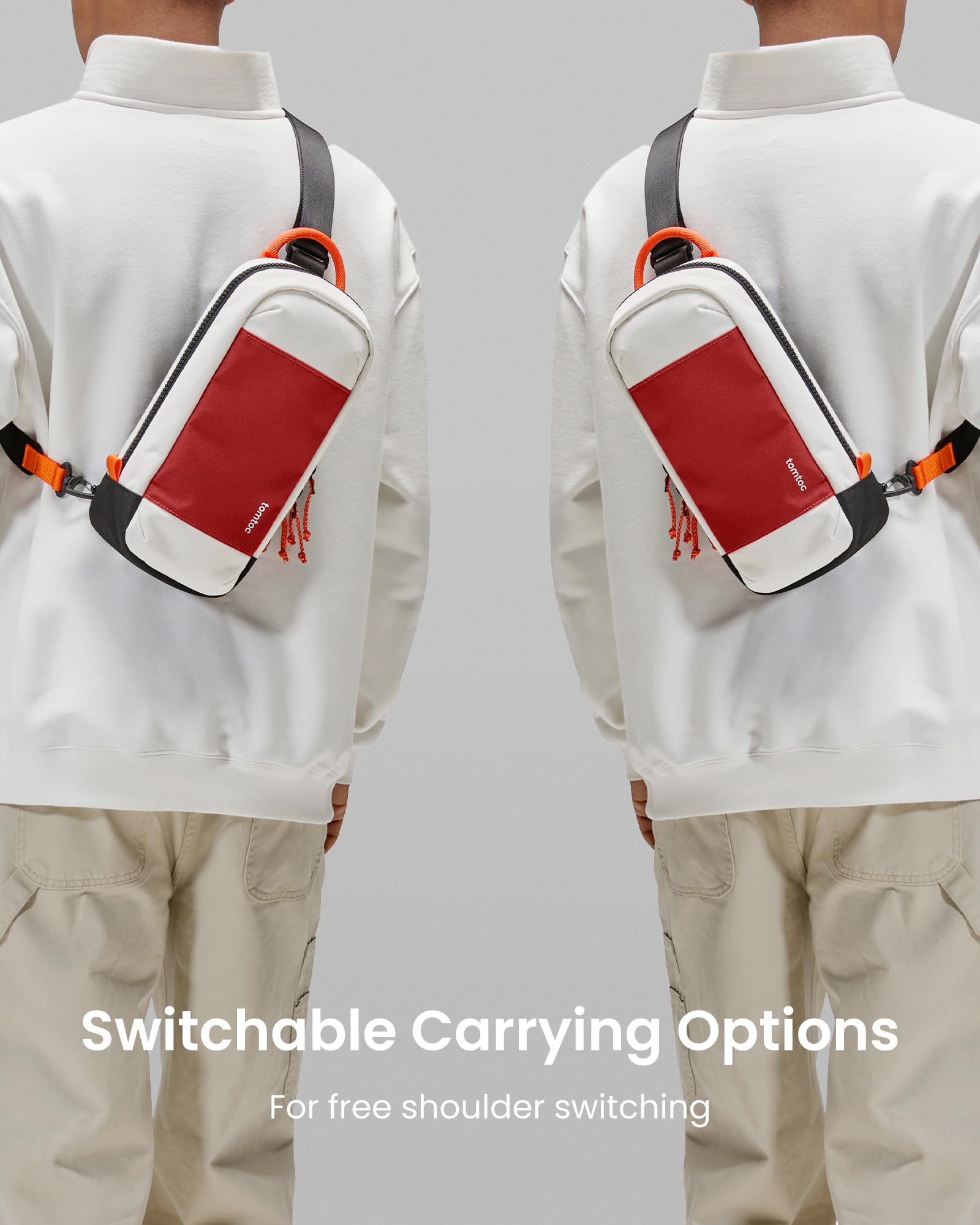 tomtoc Sling Crossbody Bag for Nintendo Switch 2, Protective Travel Chest Carrying Gaming Pouch with 8 Game Cartridges Slots - Nintendo Switch 2 - Very Good - Used Accessory - Image 7