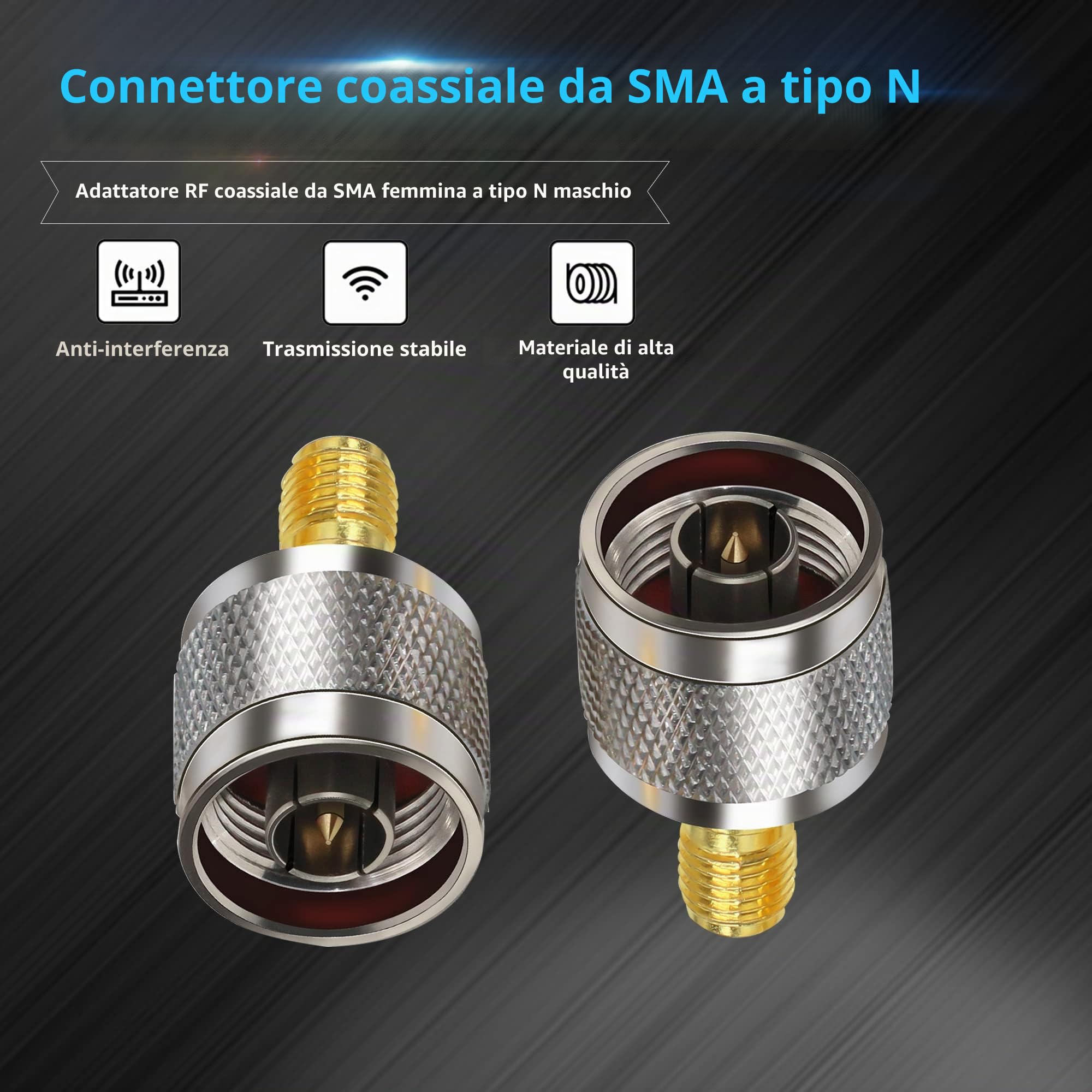 N a RP SMA Maschio / SMA Femmina Pigtai Coassiale Potenza WiFi con Rg174 Rg316 Cavo N a RP SMA Maschio / SMA Femmina Pigtai Coassiale Potenza WiFi con Rg174 Rg316 Cavo