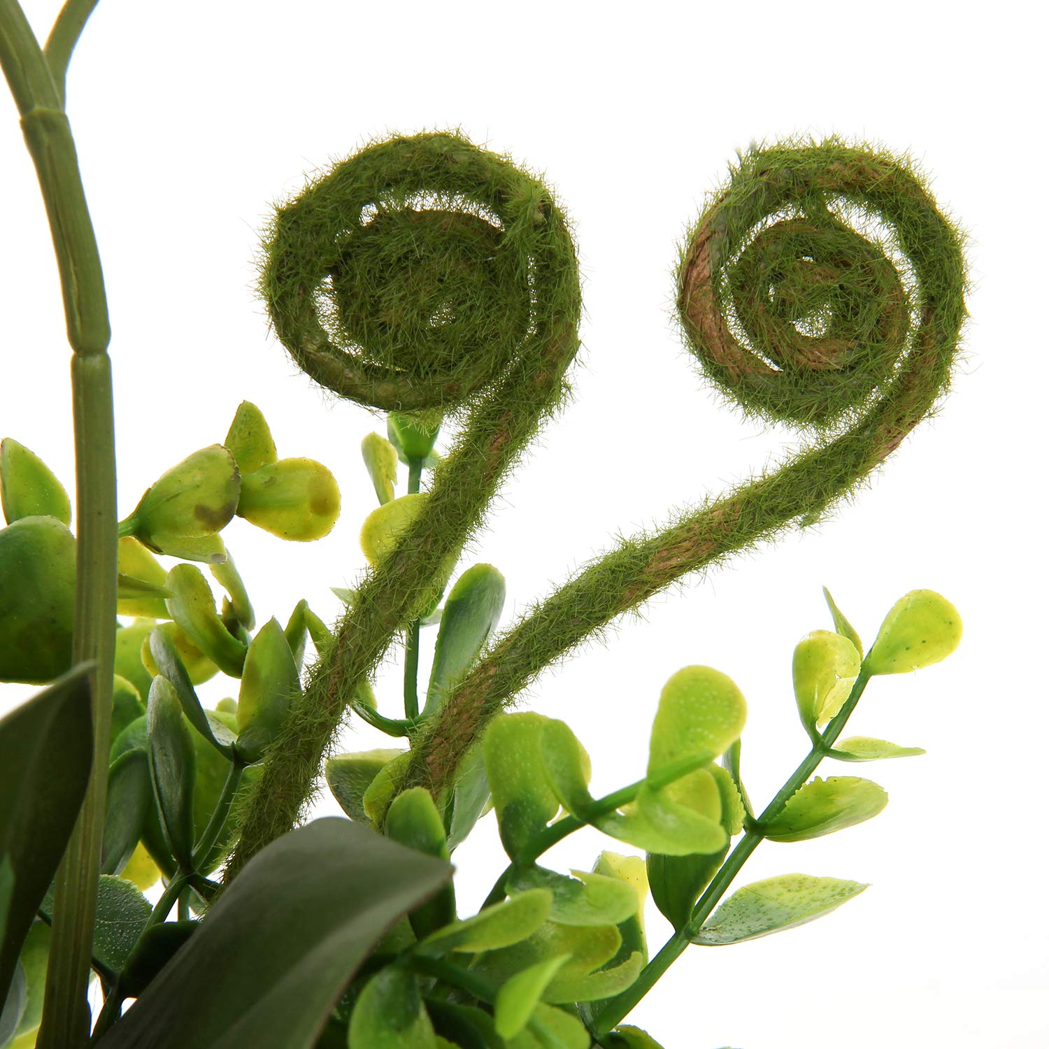 Oairse Flores artificiales de orquídea en maceta de plástico, 34 cm falaenopsis flores de interior para decoración del hogar, kichen, oficina, fiesta, boda, centro de mesa, flor de imitación blanca