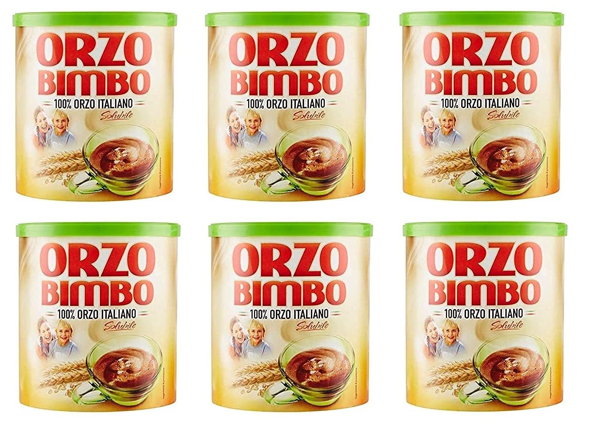 6X Orzo Bimbo Italia Instantáneo Soluble Cebada Grano de Café 120 gr