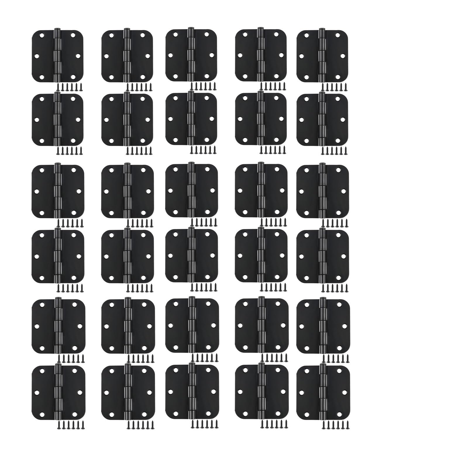 Pjfcewfdgx Black-30Pcs Hinge 3.5 Inch Radius Fitting