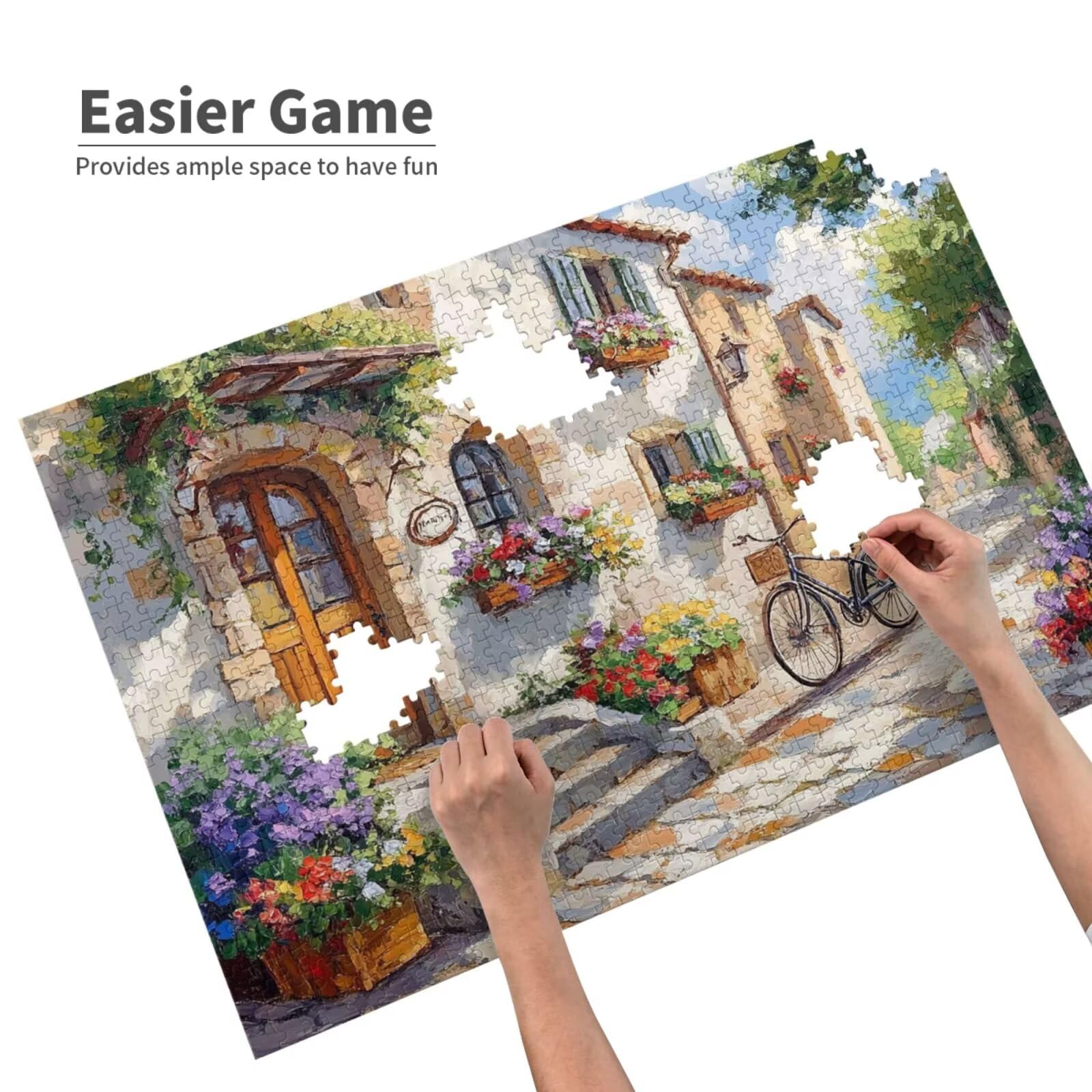 Puzzles Paisaje 1000 Adultos, Puzzle Italia con Cajas y Cartel, Juego Clásico de Puzzle Arte para Entretenimiento Adultos, Regalos de Decoración del Hogar para Pasatiempos Creativos de Mujeres 2T-836