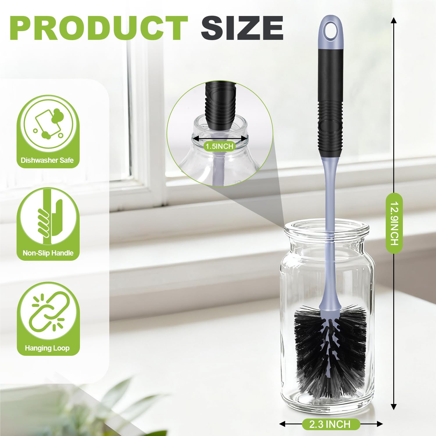 Long Handle Bottle Brush - Sparkling Clean Bottles -2
