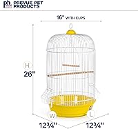 Vista 7 de Prevue Hendryx SP31999Y Classic Round Bird Cage, Yellow