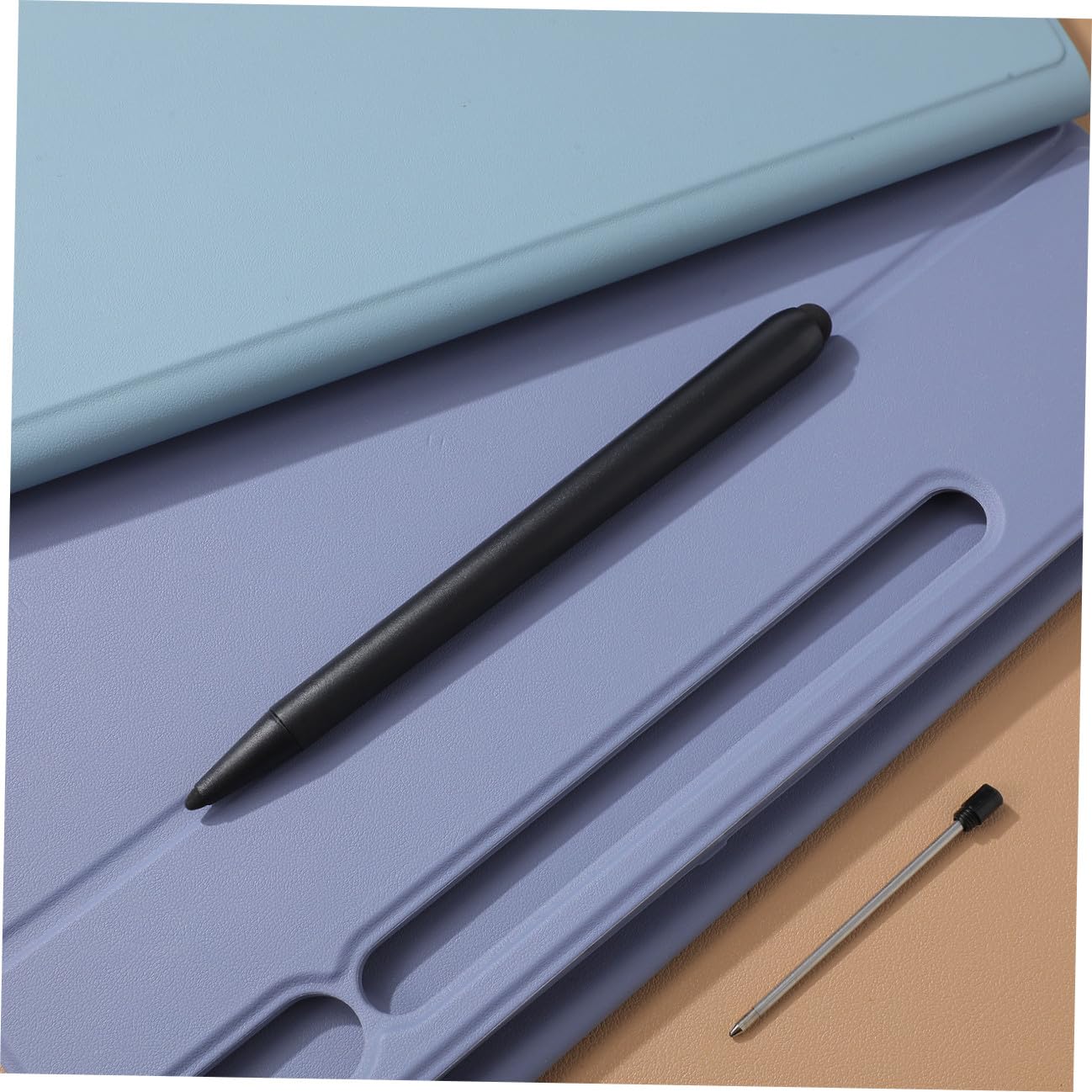Touch Screen Stylus 2pezzi Abs a Doppia Punta per Schermo | Nero, Uso per Lavagna Bianca Elettronica e Macchina Didattica Tutto, Scrittura Precisa per Riunioni