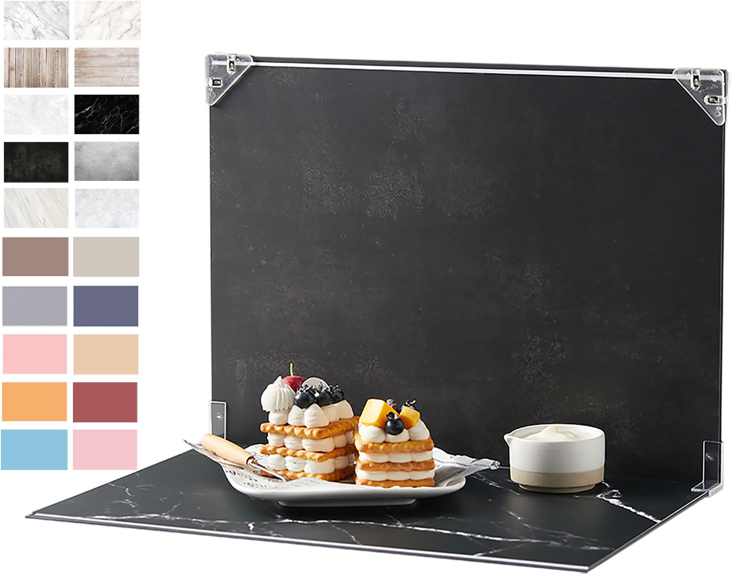 BYSTONE Product Photography Backdrops Kit, 10 Pcs Photo Backdrop Board
