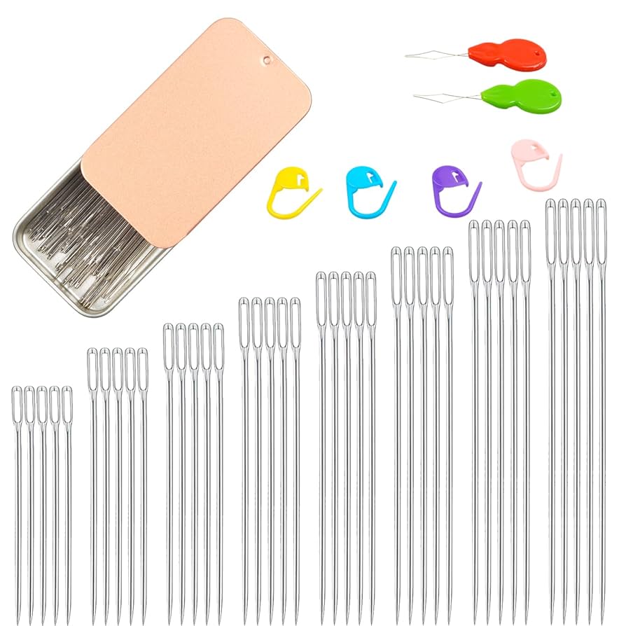 【新品未使用】Needles Set-Up S Amazon.com: 80pcs Stainless Steel Sewing Needle Set - 8