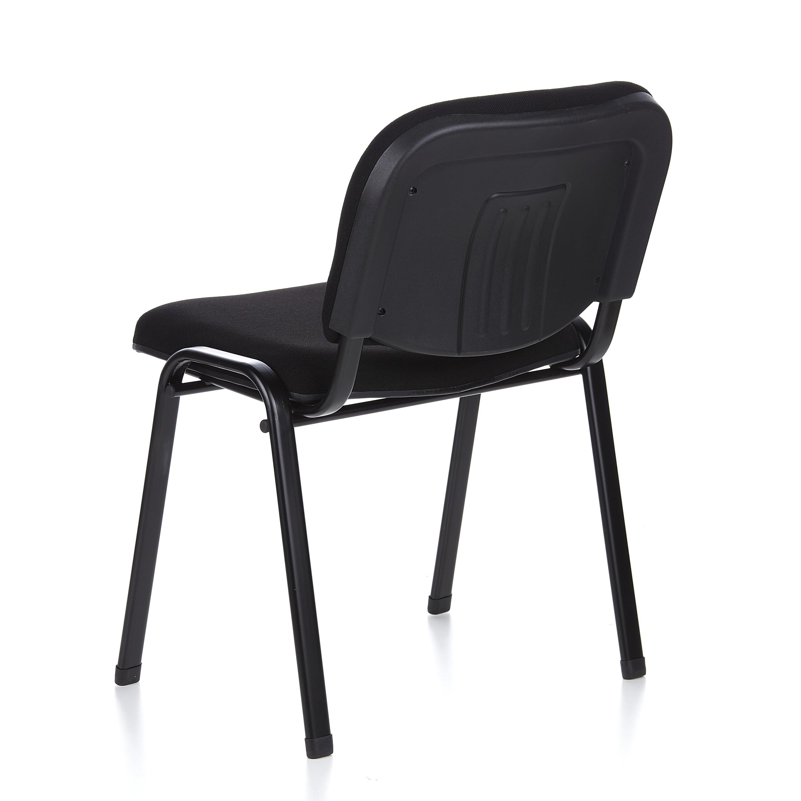 hjh OFFICE Chaise De Visiteur Empilable XT 600 Chaise de Conférence, Siège Confortables Peu Encombrant Bureau Salle de Réunion Espace de Réception, Tissu Noir
