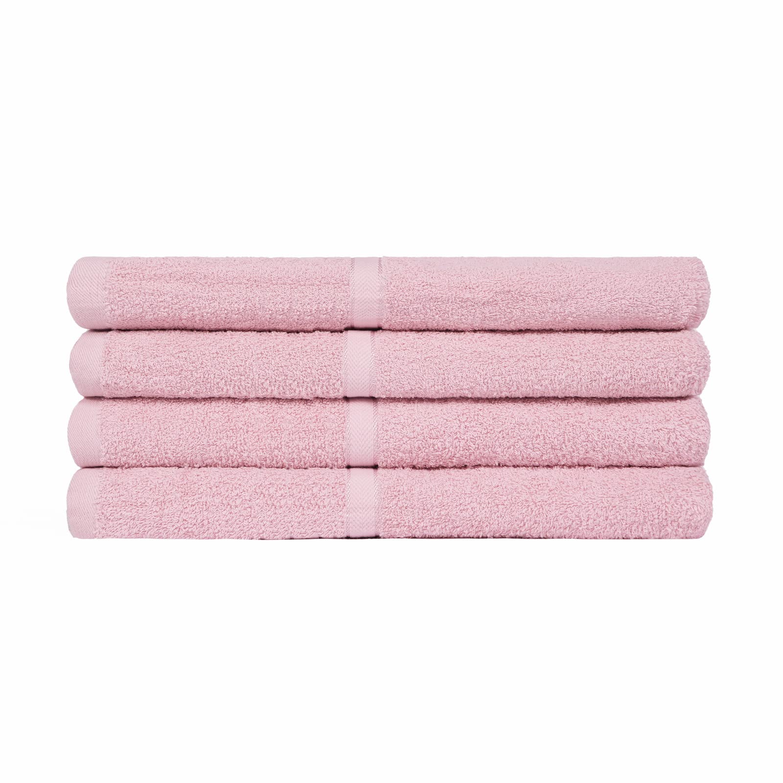 Brentfords Blush Pink Super Absorbent & Quick Drying 100% Cotton Bathroom Face Cloths – Premium Quality Face Towel - Luxury Set Of 4-30 X 30Cm –