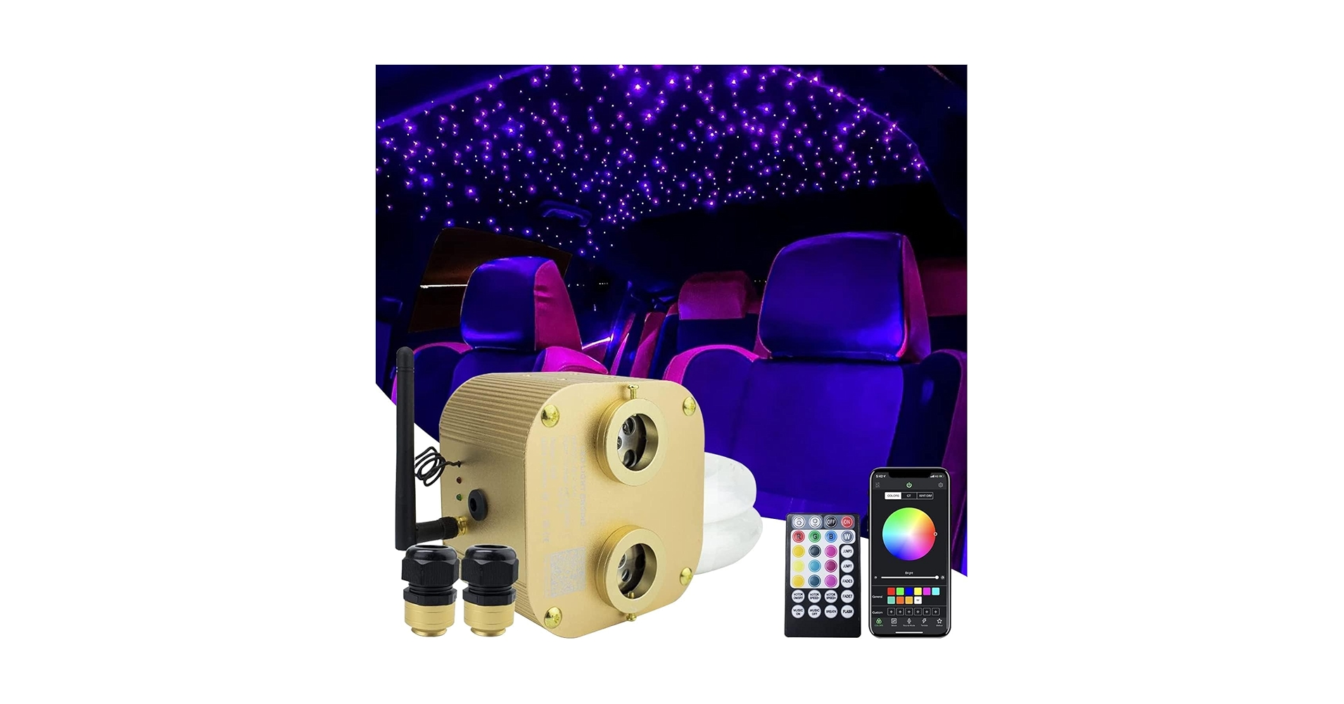 AMKI Dual-Head Twinkle RGBW 20W Fiber Optic Light 1100pcs