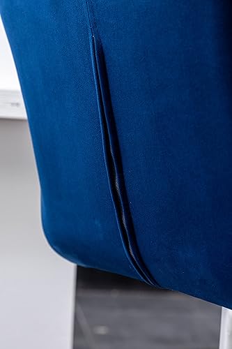 Miniatura 12 de Roundhill Furniture Breni - Taburetes de bar giratorios de terciopelo con diamantes de altura ajustable, juego de 2, color azul