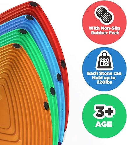 Miniatura 2 de Shape28 Stepping Stones para niños, ideal para el equilibrio, el ejercicio y la coordinación, equipo de juego para interiores y exteriores para niños