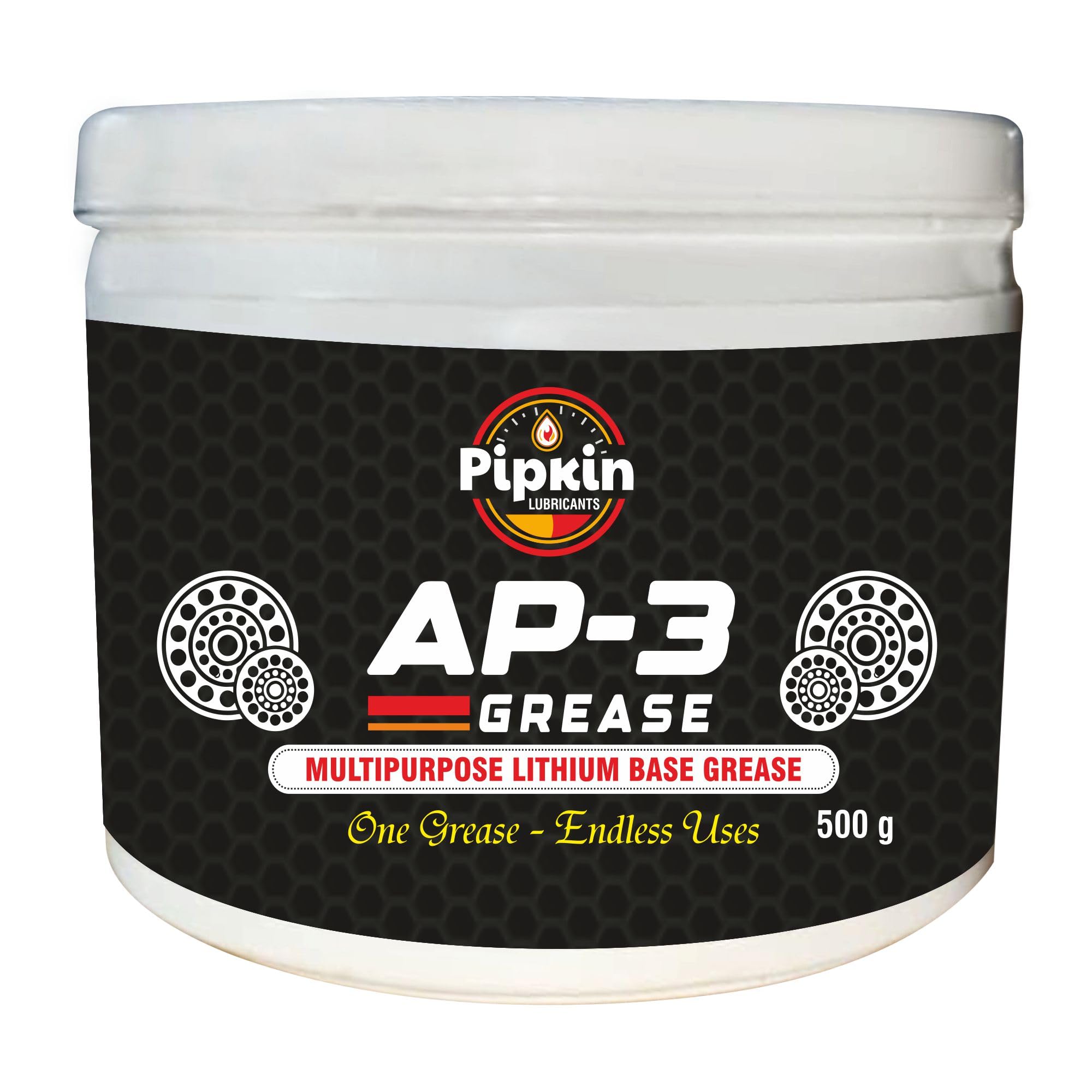 PIPKIN AP-3 GREASE 500g Pack 1 | Multipurpose, All Purpose, Lithium Base Grease for Car, Bike Chain Lube | Long Lasting Lubricant For Buses, Trucks, 2 Wheeler, 3 Wheeler-picture-30