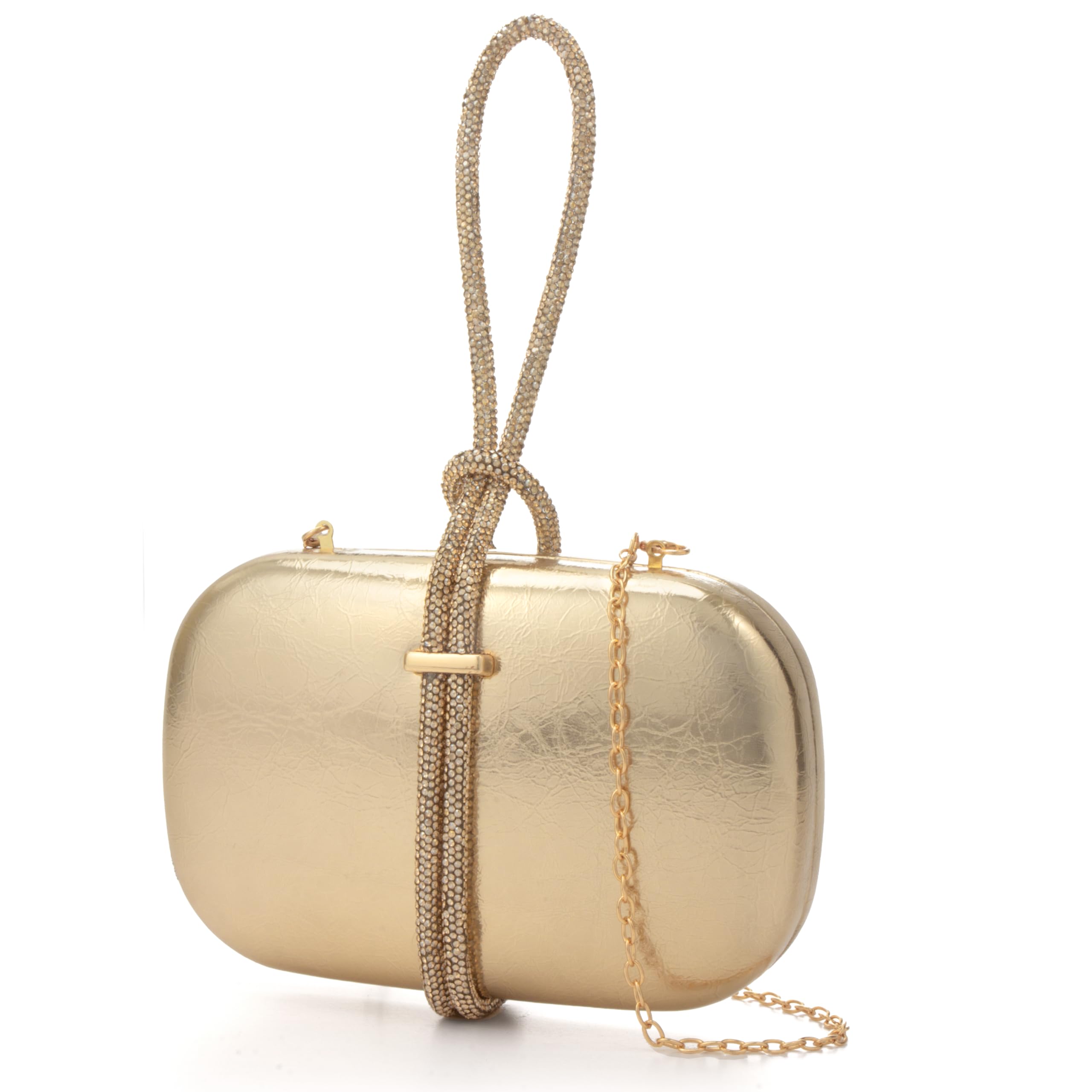 CARIEDO Women's Rhinestones Evening Handbag Crystal Velvet Clutch Bridal Purse for Wedding Prom Night Out Party