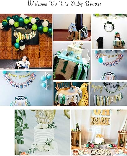 Miniatura 7 de Kit de decoración de fiesta de primer cumpleaños con temática de selva para bebé niño y niña, decoraciones de primer cumpleaños para accesorios de