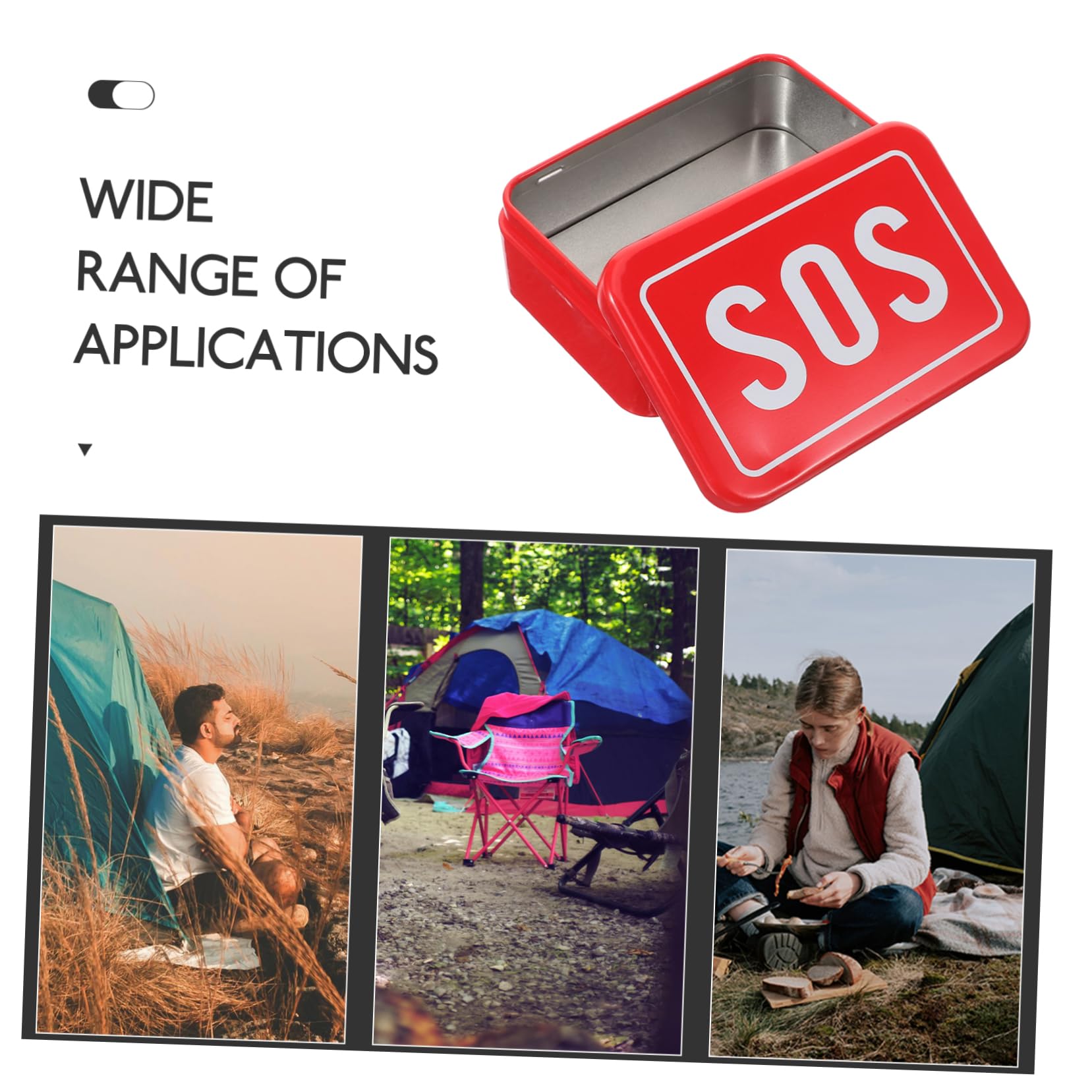 BESTonZON in Der Wildnis Campingzubehör Camping-ausrüstung Lagerung Camping-kit Bausatz Organizer Für Überlebensgeräte Überlebensausrüstung Gang Eisen Rot