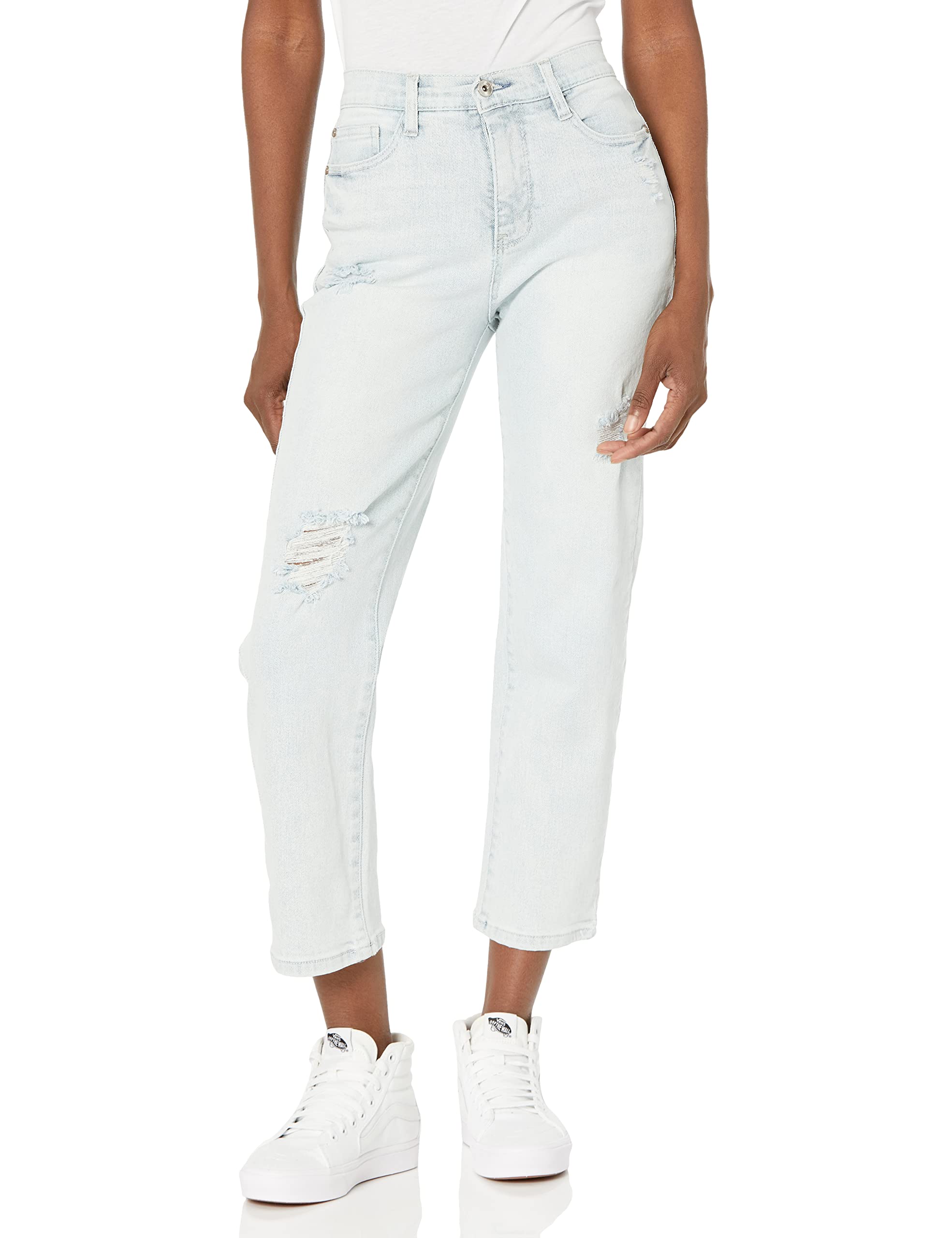 WallFlower Womens Fearless Curvy Straight Denim Super High-Rise Insta Vintage Juniors Jeans
