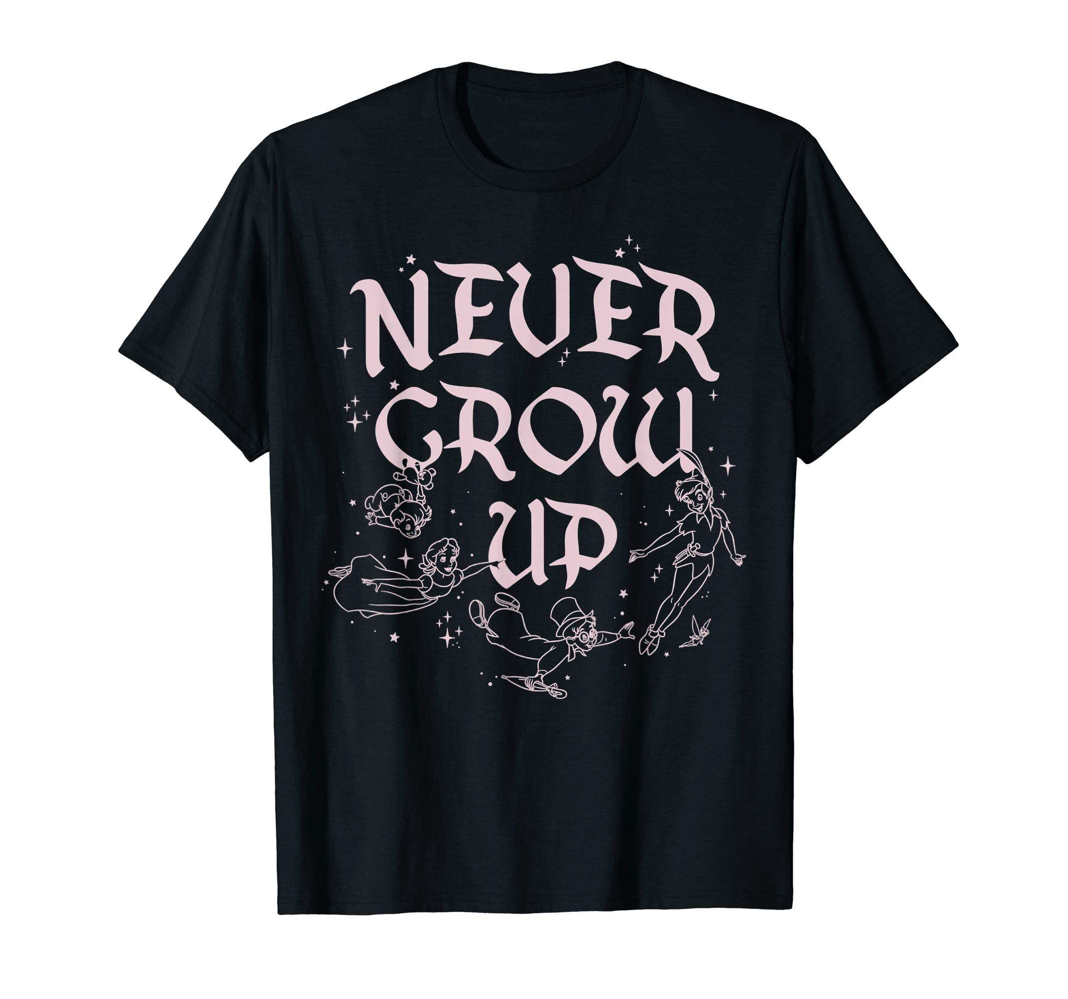 DisneyPeter Pan Never Grow Up Flying Cast Graphic T-Shirt T-ShirtOEKO-TEX STANDARD 100