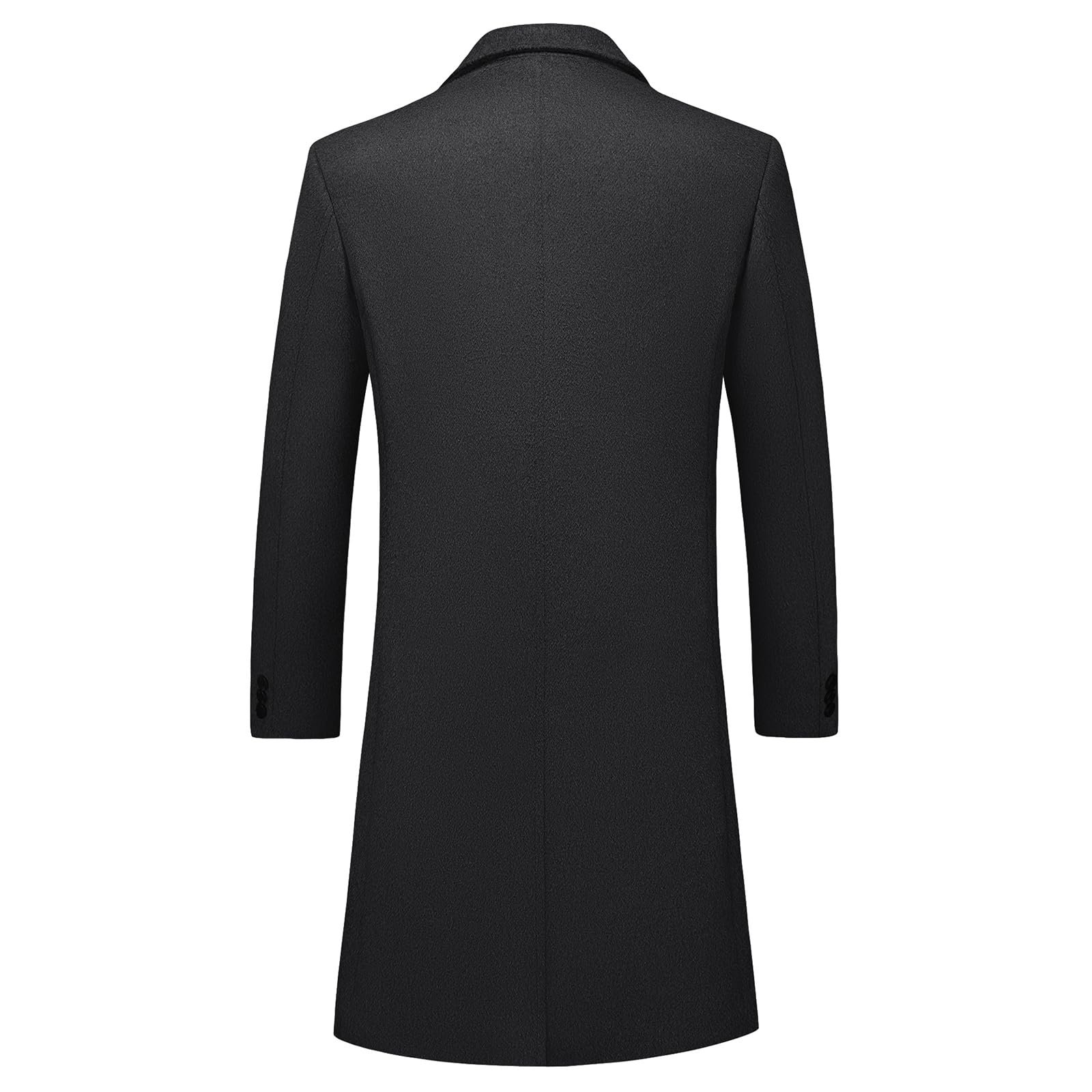 Manteau Homme en Laine Longue Hiver Chaud Trench-Coat Homme Épais Slim Fit Casual
