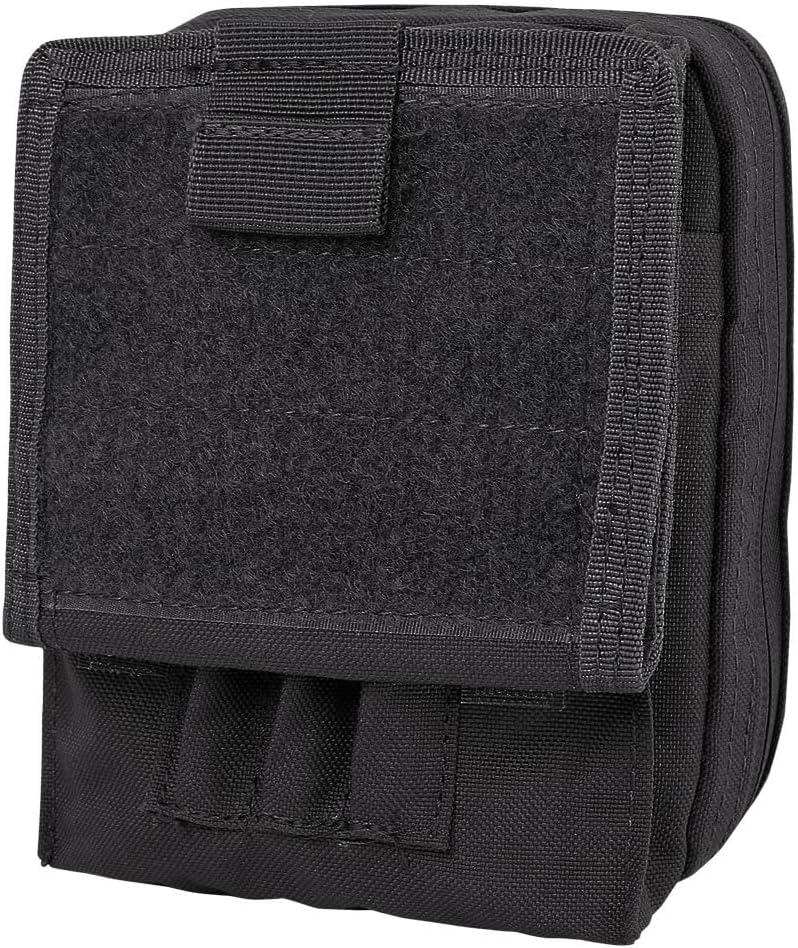 Molle Tactical Atlas Map Pouch ID Admin Chart Case Clear Cover Carrier-Black
